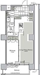 ParkCube西ヶ原STAGE 1LDKの間取図画像
