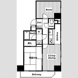 コスモ西巣鴨 2DKの間取図画像