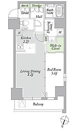 アーバンパーク西巣鴨EAST 1LDKの間取図画像