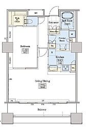 レジディアタワー上池袋タワーサイド 1LDKの間取図画像
