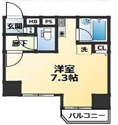 メインステージ本駒込駅前 1Kの間取図画像