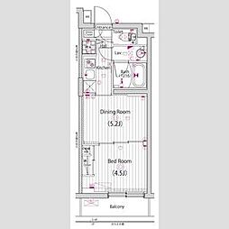 ガーラ上板橋グランドステージ 1DKの間取図画像