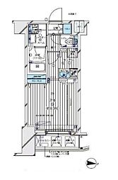MAINSTAGE板橋EAST ワンルームの間取図画像