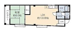 大蔵ビル 1LDKの間取図画像