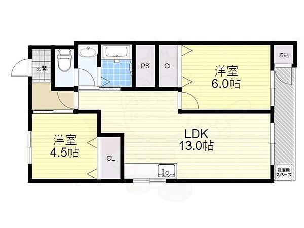 ネオライフ豊中 ｜大阪府豊中市服部南町３丁目(賃貸マンション2LDK・6階・54.26㎡)の写真 その2