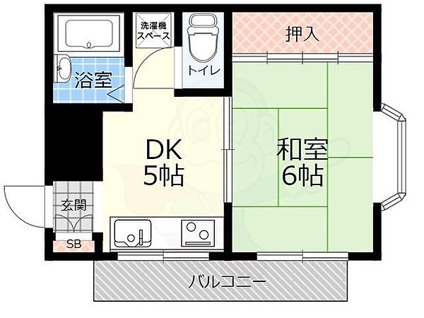 夕日丘マンション ｜大阪府豊中市夕日丘２丁目(賃貸マンション1DK・3階・30.00㎡)の写真 その2