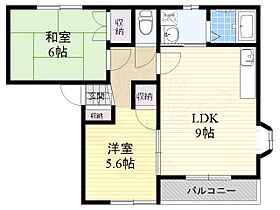 大阪府豊中市刀根山２丁目（賃貸アパート2LDK・2階・47.13㎡） その2