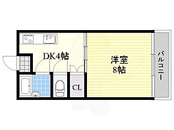 末広マンション 1DKの間取図画像