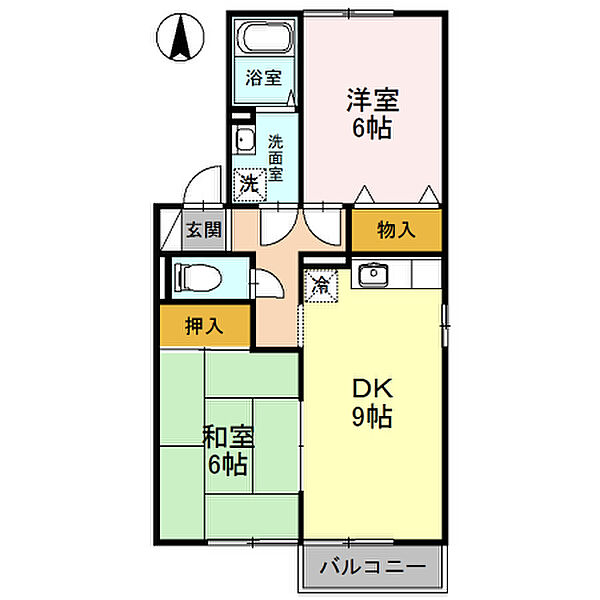 セジュールMY 201｜和歌山県海南市船尾(賃貸アパート2DK・2階・53.85㎡)の写真 その2