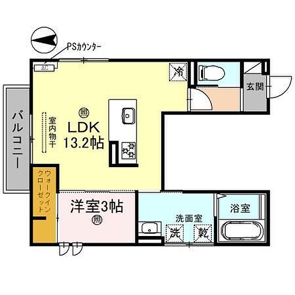 神前ウエストワンズ 201｜和歌山県和歌山市神前(賃貸アパート1LDK・2階・43.32㎡)の写真 その2