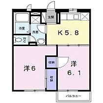 ルレーブ榎原 202 ｜ 和歌山県和歌山市榎原294-2（賃貸アパート2K・2階・42.23㎡） その2