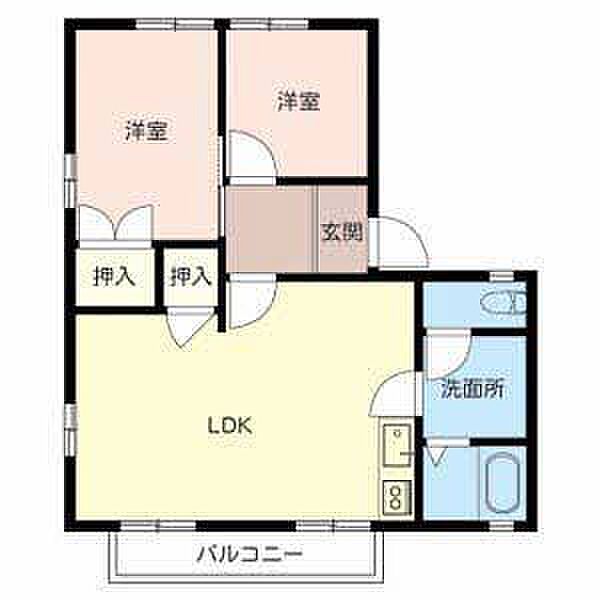 ラ・サルデーヌ 221｜和歌山県和歌山市本脇(賃貸アパート2LDK・2階・50.90㎡)の写真 その2