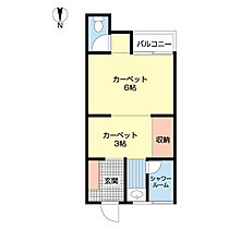 東雲荘 2-3 ｜ 和歌山県和歌山市中之島（賃貸アパート2K・2階・16.62㎡） その2