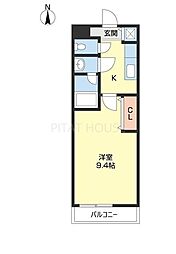 ティエラハウス西小二里 1Kの間取図画像