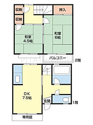 西幸マンション 2DKの間取図画像