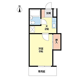 メゾンフェリス栄谷 1Kの間取図画像