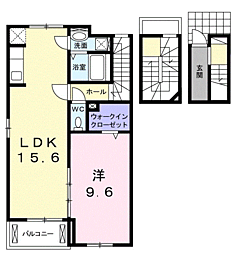 グランドヒルズ 1LDKの間取図画像