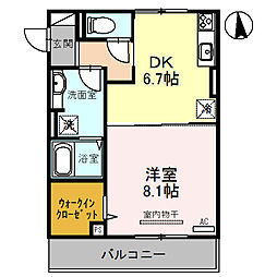 ノーブル希 1DKの間取図画像