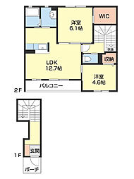 シャーメゾン縁 2LDKの間取図画像
