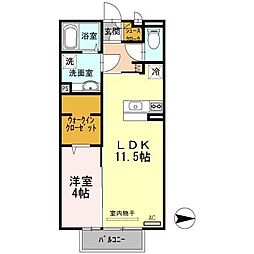 セジュールショコラ 1LDKの間取図画像