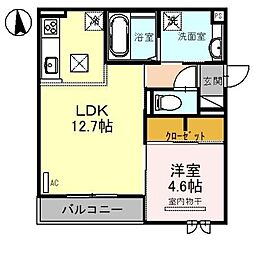 La maison Chico Rich(ラ メゾン チコ 1LDKの間取図画像