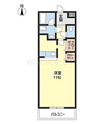 ルーチェ秋月 ワンルームの間取図画像