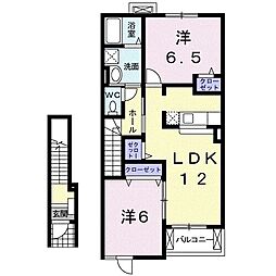 プランドール3 2LDKの間取図画像