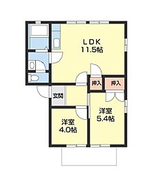 ラ・サルデーヌ 2LDKの間取図画像