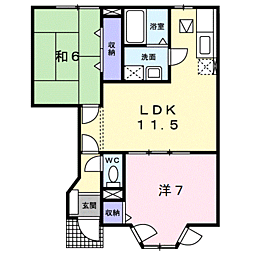メゾン・リーブ 2LDKの間取図画像