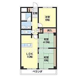 東新ビル 3LDKの間取図画像