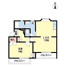 Will 1LDKの間取図画像