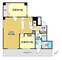 ヴェルドミール薬院 2LDKの間取図画像