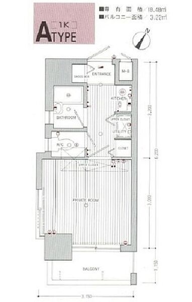 ダイナコート平尾山荘通り ｜福岡県福岡市中央区平尾4丁目(賃貸マンション1K・11階・18.48㎡)の写真 その2