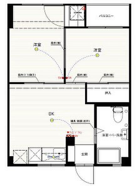 パークサイドコーポ ｜福岡県福岡市博多区博多駅南2丁目(賃貸マンション2DK・8階・38.74㎡)の写真 その2