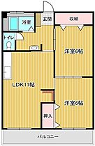 福岡県福岡市南区長丘2丁目（賃貸マンション2LDK・3階・52.17㎡） その2