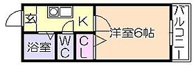 パンシオンヴィラ久留米E 104 ｜ 福岡県久留米市御井町（賃貸アパート1K・1階・21.85㎡） その2