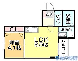 T-Regno田主丸 201 ｜ 福岡県久留米市田主丸町田主丸（賃貸アパート1LDK・2階・31.35㎡） その2