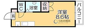 コーポラスKII 302 ｜ 福岡県久留米市原古賀町（賃貸アパート1R・3階・28.36㎡） その2