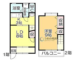 コーポ吉川 2Kの間取図画像
