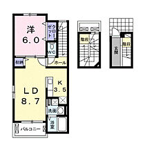 下郡マナーハウス 305 ｜ 大分県大分市大字下郡1614番2号（賃貸アパート1LDK・3階・53.34㎡） その2