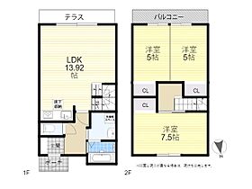 ハコとチュチュ片島 4 ｜ 大分県大分市大字片島1022番（賃貸一戸建3LDK・1階・76.18㎡） その2