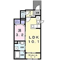 ラ　メール三佐 101 ｜ 大分県大分市大字三佐895番1号（賃貸アパート1LDK・1階・40.44㎡） その2