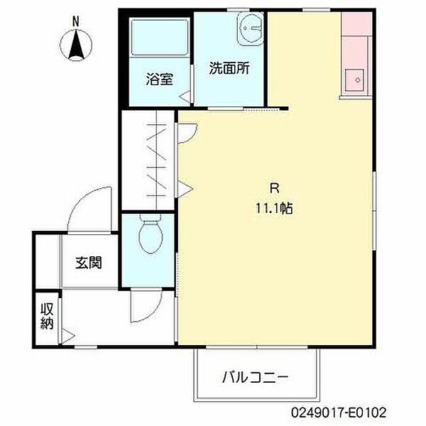 メゾンS　5 102｜大分県大分市大字田原(賃貸アパート1R・1階・30.66㎡)の写真 その2