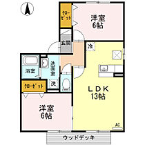 木もれびの杜1 202 ｜ 大分県大分市大字古国府428番1号（賃貸アパート2LDK・2階・53.60㎡） その2