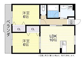 エクセル悦和7 302 ｜ 大分県大分市城南北２丁目1番1号（賃貸アパート2LDK・3階・51.66㎡） その2