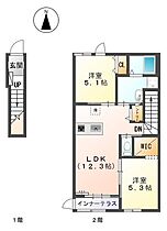 ベルフォーレ・アイリス　1 207 ｜ 大分県別府市竹の内1848番（賃貸アパート2LDK・2階・54.58㎡） その2