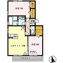 ポワール・Ｍ、B棟 302 ｜ 大分県大分市須賀２丁目11番37号（賃貸アパート2LDK・3階・58.37㎡） その2