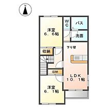 スカイウイング 205 ｜ 大分県大分市里２丁目3番15号（賃貸アパート2LDK・2階・58.65㎡） その2