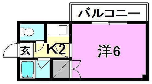 キャンパス・パル 301 号室｜愛媛県松山市祝谷4丁目(賃貸マンション1K・1階・19.80㎡)の写真 その2