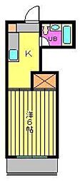 武智ビル 1Kの間取図画像